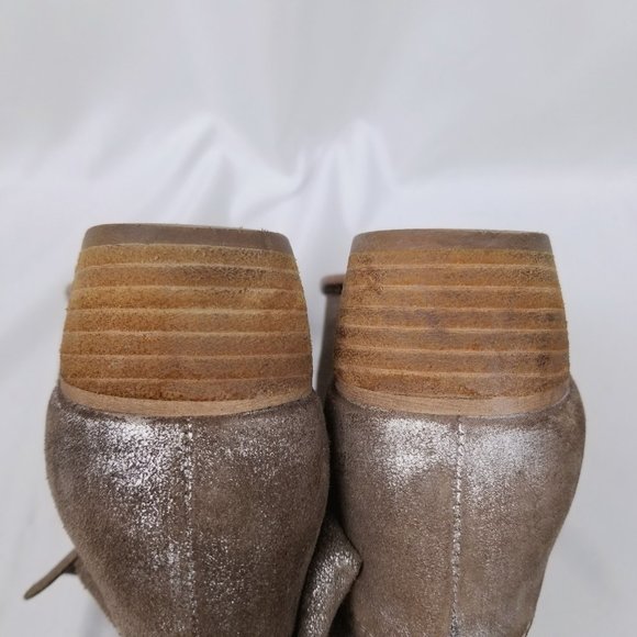 Seychelles "Snare" Metallic Pewter Ankle Booties Sz 8.5 - Picture 10 of 10